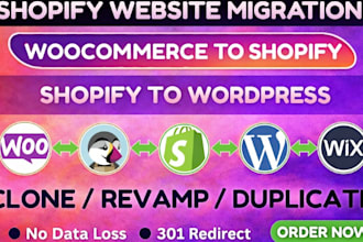 shopify store migration from wordpress, dropshipping