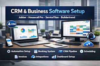 setup jobber hcp servicetitan bookingkoala buidertrend jobtread companycan CRM