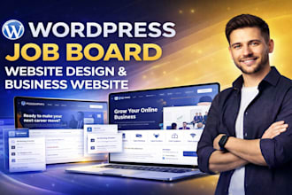 wordpress job board website design and business website redesign