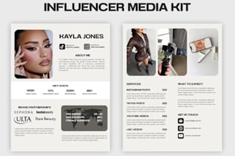 design epk and social media kit for brands, influencers and content creators