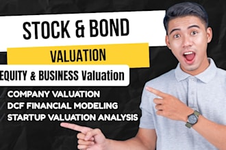 do stock, bond, company, business and startup valuation with dcf analysis