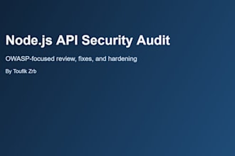audit and secure your node js express api fast