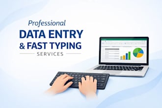 do data entry, fast typing work, and infographic design
