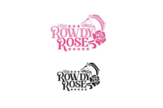 design unique rowdy rose logo