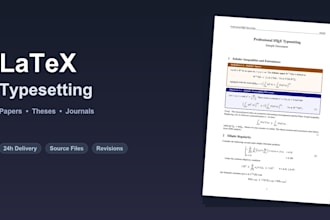 typeset your academic paper or thesis in latex