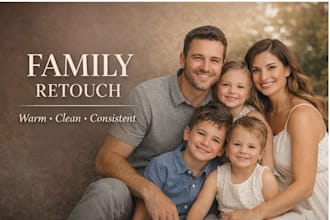 retouch family portraits and group photos naturally