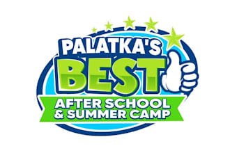 design summer camp and after school fun logo for you
