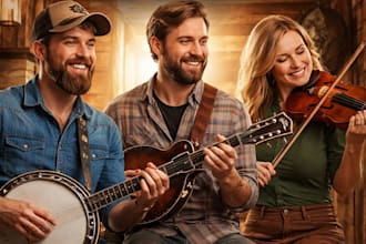 sing authentic bluegrass song ,country banjo,  madolin