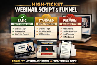 develop script writing webinar script webinar funnel  ppt presentation webinar