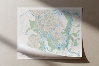 redraw, trace or design clean vector maps illustration for print and digital use