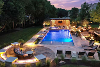 design realistic 3d pool, patio and backyard using structure studios