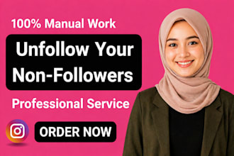 manually remove ghost followers, unfollow, and clean up social media accounts