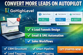 setup gohighlevel CRM automation funnels and sales workflows