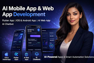 ai mobile app development flutter app ios android app ai web app ai chatbot