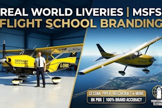 design custom msfs liveries for real world aircraft and flight schools