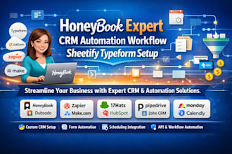 honeybook expert CRM automation workflow sheetify typeform CRM setup