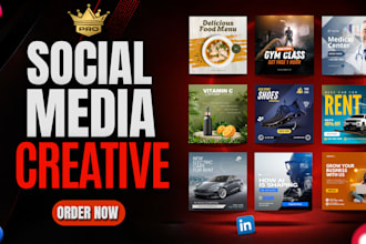 design facebook, instragram social media post creative, meta ad design