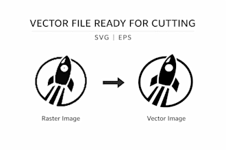 vectorize your image to svg, eps for vinyl and laser cutting