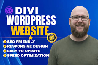 be divi expert for wordpress divi website, using divi builder, wpbakery and SEO
