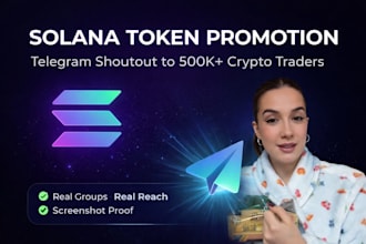 promote your solana token with a viral telegram shoutout to 50k crypto holders