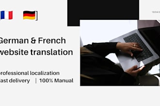 localize your website into german and french