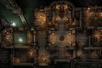 create immersive dnd battle maps dungoen map for your rpg campaigns and games