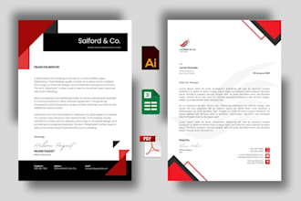 create modern and clean letterhead design