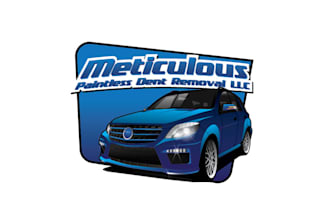 design car paintless dent removal company logo