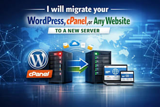 migrate your wordpress or cpanel website to a new server