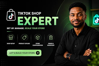setup tiktok shop, instagram shop facebook shop or tiktok dropshipping