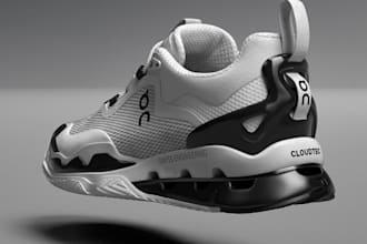 create 3d shoe animation, sneaker modeling, and product rendering