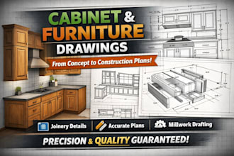 draft cabinet drawing  joinery drawing shop drawing furniture drawing millwork