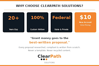 write a compelling grant proposal or rfp response that wins, 10 dollar special