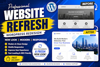 website refresh and redesign wordpress website