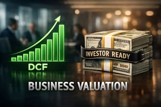 build a professional dcf company valuation for startup fundraising, saas and m a