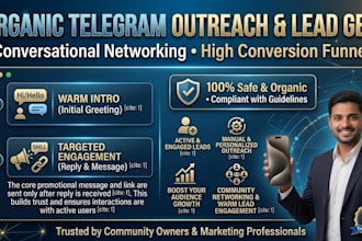 do targeted organic outreach and conversational lead generation on telegram