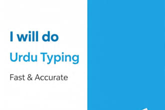 do accurate urdu typing and data entry work