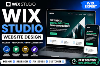 design wix studio website, wix website, wix ecommerce website