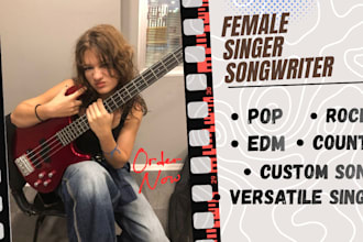 be your female singer vocalist, soul, rnb singer, singer songwriter ghost singer