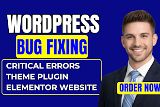 fix wordpress errors, issues, website repair and fix wordpress bug, fix malware