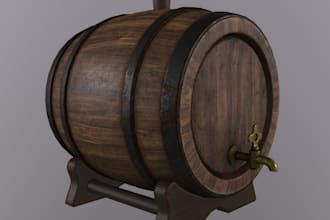 create realistic 3d model, textures and render