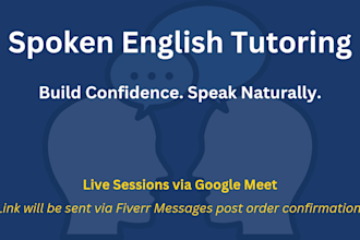 teach you spoken english and help you communicate with confidence
