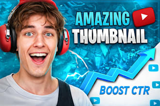 design high CTR youtube thumbnails that get more clicks