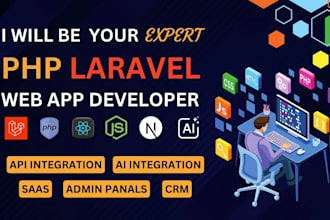 develop custom laravel web application with admin panel