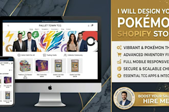 design pokemon website trading card shopify store pokemon trading card store