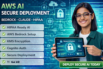 aws bedrock claude setup hipaa baa compliant ai system deploy aws kms cognito ai