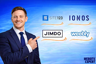 design or redesign landing page portfolio website using jimdo site123