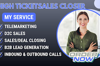 high ticket sales closer b2b sales cold calling salesperson online sales leads