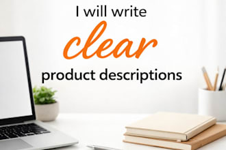 write simple and clear product descriptions or short texts
