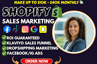do ROI shopify marketing, ecommerce website sales funnel to boost shopify sales